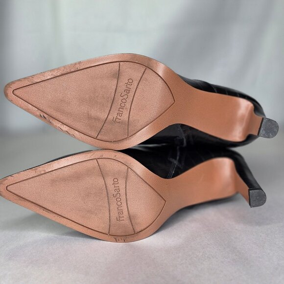 Franco Sarto Women's Franco Appia Booties (Black Croc Print Leather) - Picture 5 of 8